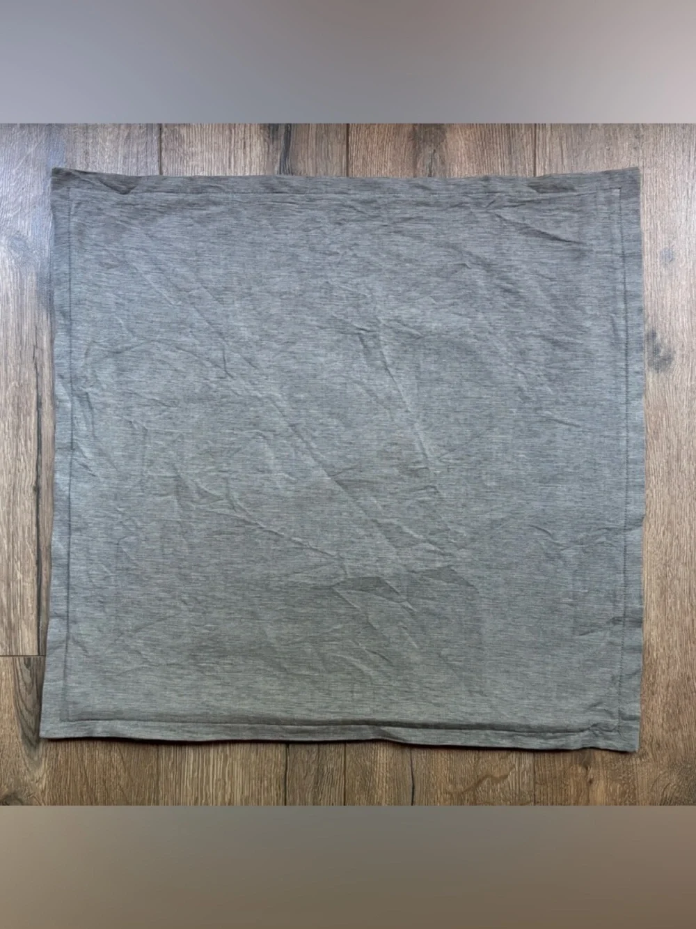 Crate & Barrel Linden Gray Pillow Cover 22” Neutral Textured Accent